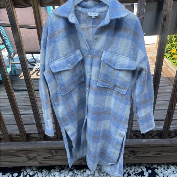 Vici Casey Plaid Long Shacket Jacket - Picture 3 of 5